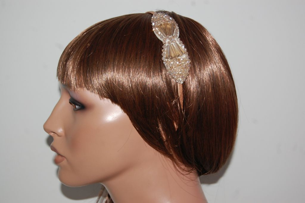 Diadema cristal nude