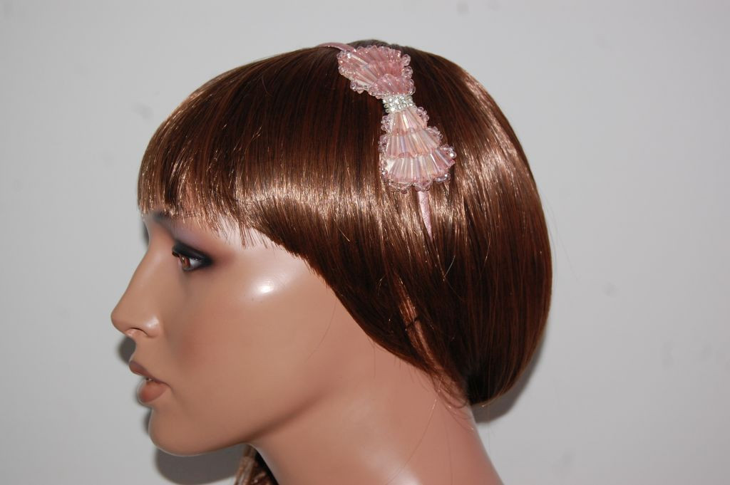 Diadema cristal rosa y brillos