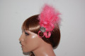 Tocado Sultana plumas coral