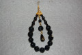 Black large earrings tear