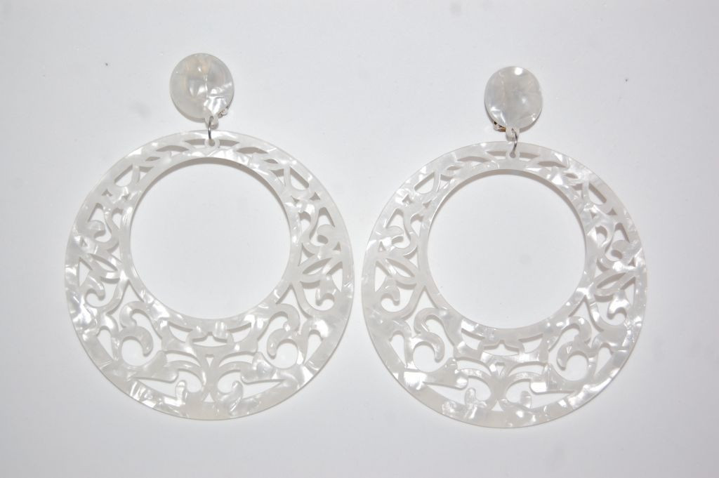 Earrings white carei fair