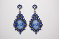 Pendientes Camafeos flamenca azul