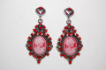 Pendientes Camafeos flamenca rojos