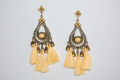 Pendientes flamenca Hilandera amarillo