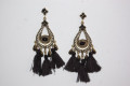 Pendientes flamenca Hilandera negro