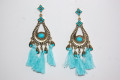 Pendientes flamenca Hilandera turquesa