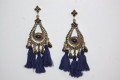 Pendientes flamenca Hilandera azul