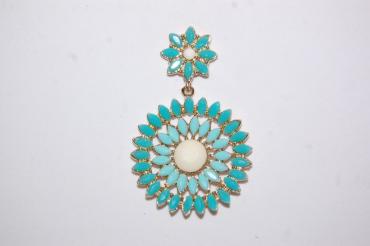 Pendientes estrellas verde agua