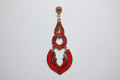 Pendientes largos Dama rojo