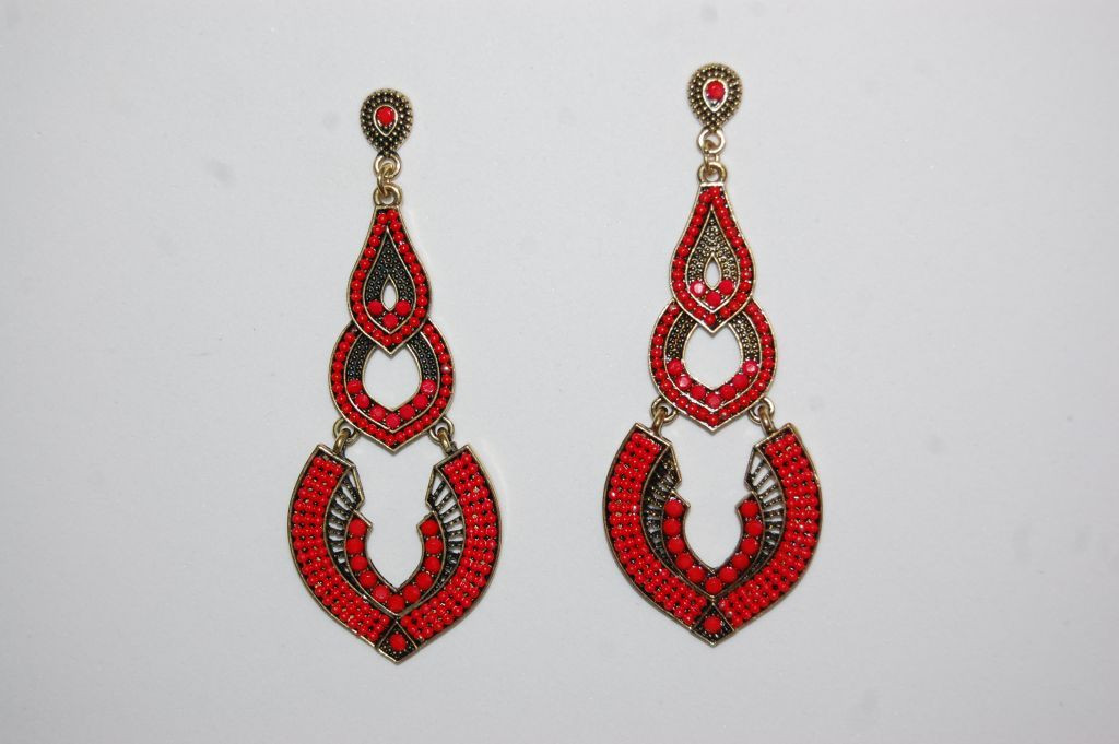 Pendientes Dama rojo