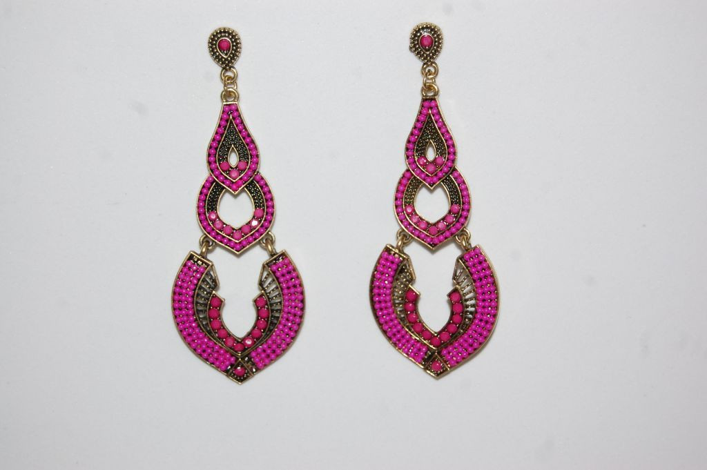 Pendientes Dama buganvilla