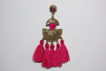 Pendientes flamenca Hilandera fucsia