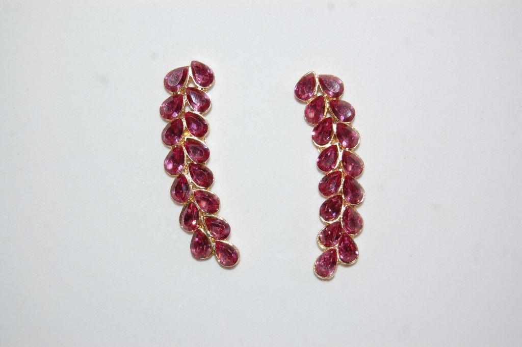 Pendientes Ear Cuffs malva