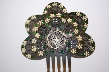 Joint metal beige central flower