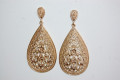 Pendientes Arte oro brillante