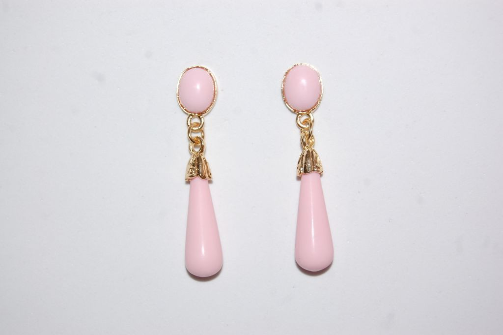 Pendientes corales niña feria rosa