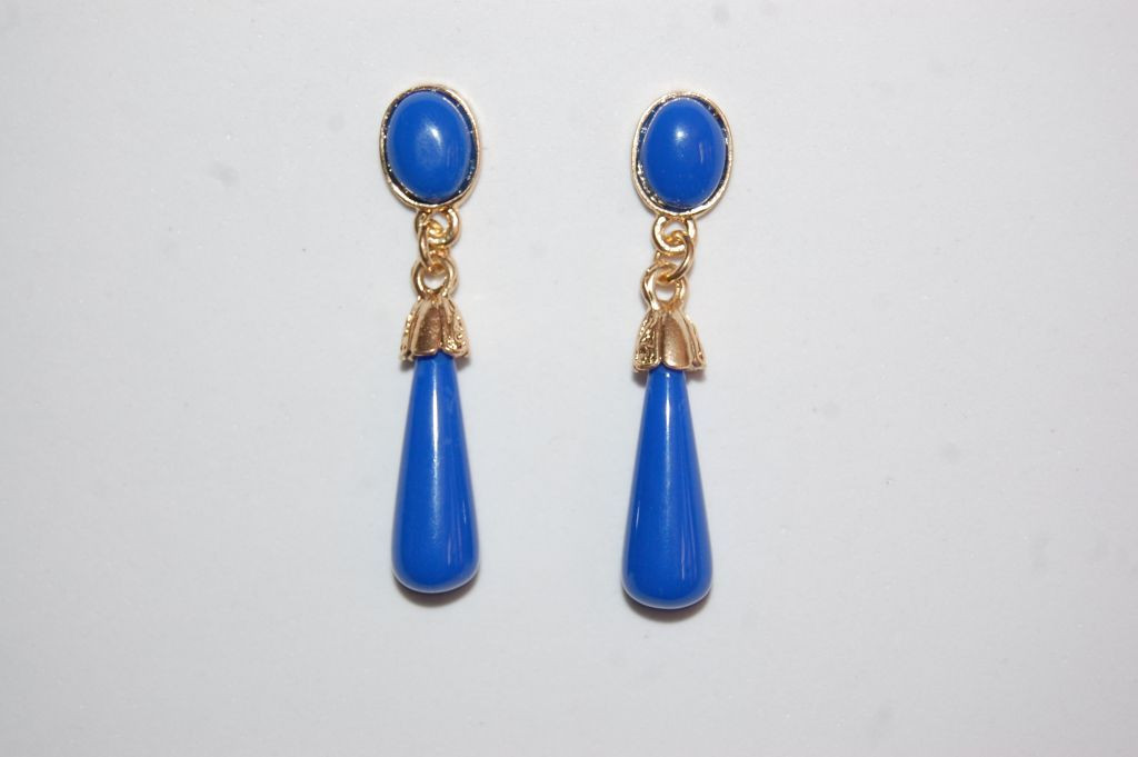 Pendientes corales niña feria azul