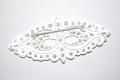 Broche Cassia oro blanco