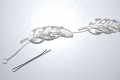 Tiara tres hojas oro blanco