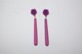 Pendientes flor feria morado