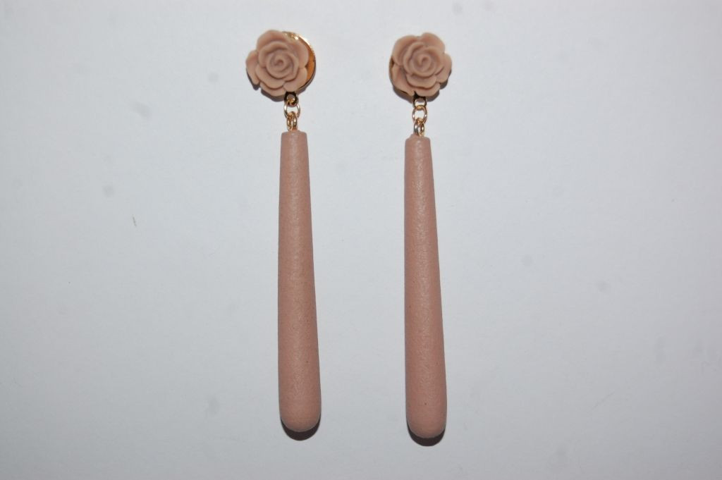 Pendientes flor feria nude