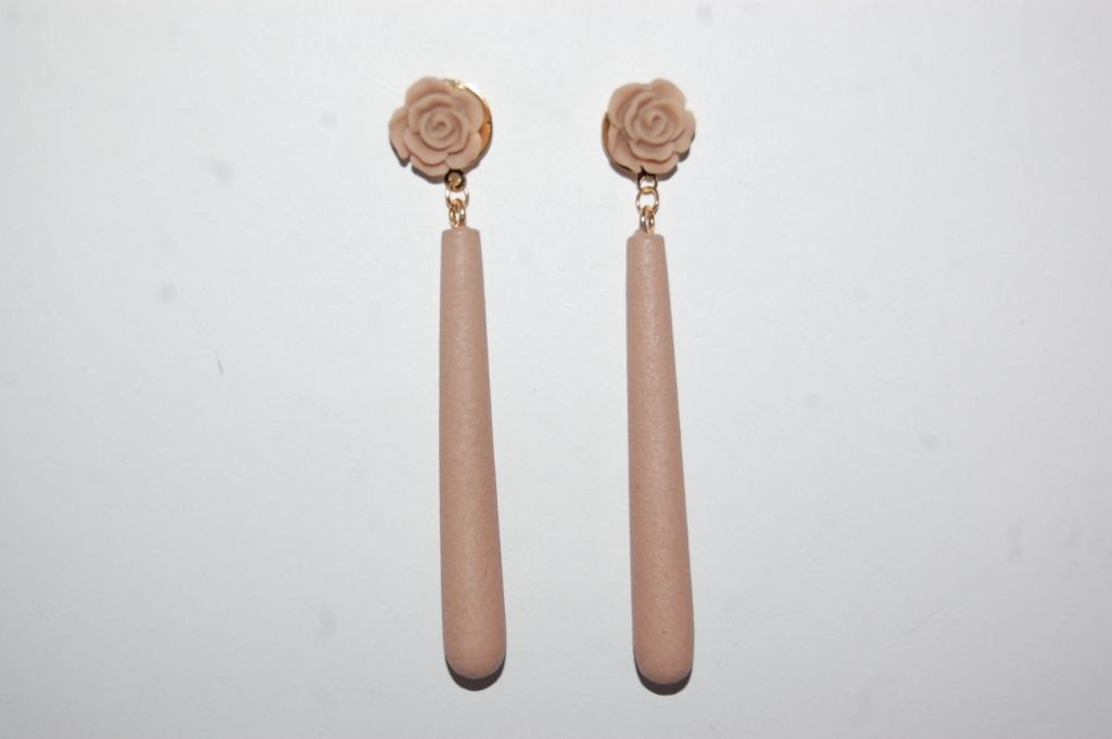 Pendientes flor feria nude