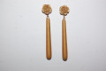 Pendientes flor feria dorado