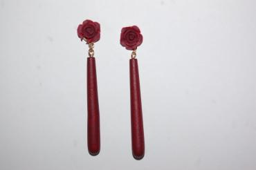 Pendientes flor feria burdeos