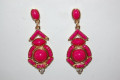 Pendientes niña flamenca Olé fucsia