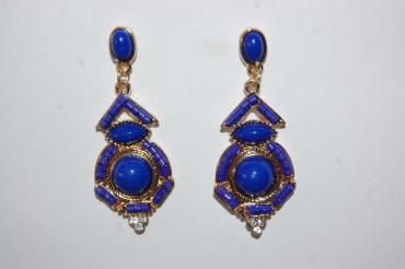 Pendientes niña flamenca Olé azul