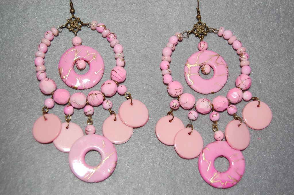 Earrings pink Gypsy