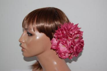 Flores de flamenco, complementos para el pelo. Ramilletes de flores  flamencas, rosas, peonia, clavel, mum, hortensias, orquídeas, ranúnculo,  margaritas, clavelinas, ramilletes, coronas de flores flamencas