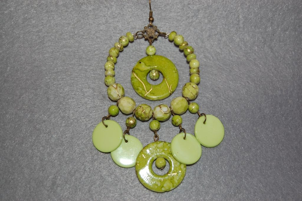 Gypsy earrings-pistachio