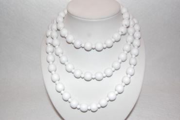 Triana long white necklace