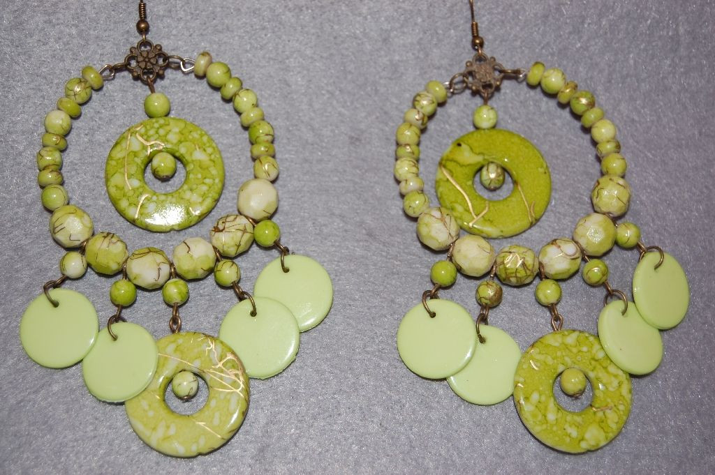 Gypsy earrings-pistachio