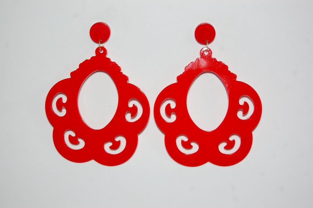 Pendientes rojos flamenca Gloria