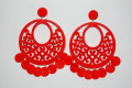 Pendientes rojo flamenca Trini