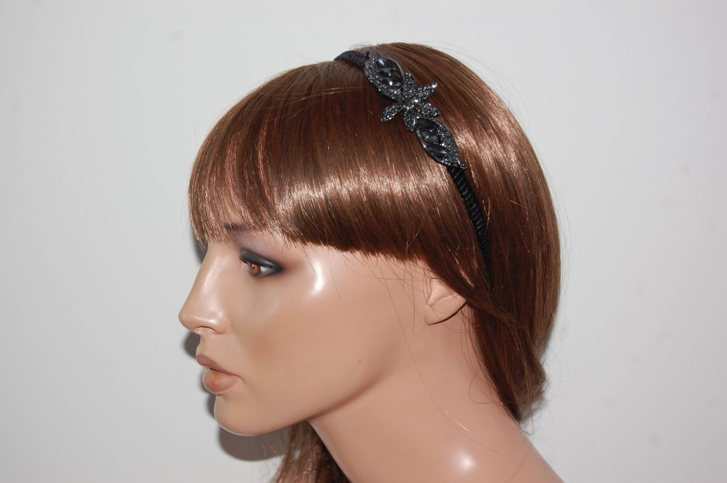 Headband played purple flower glitters