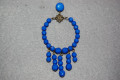 Pendientes azules aretes