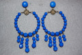 Pendientes azules aretes