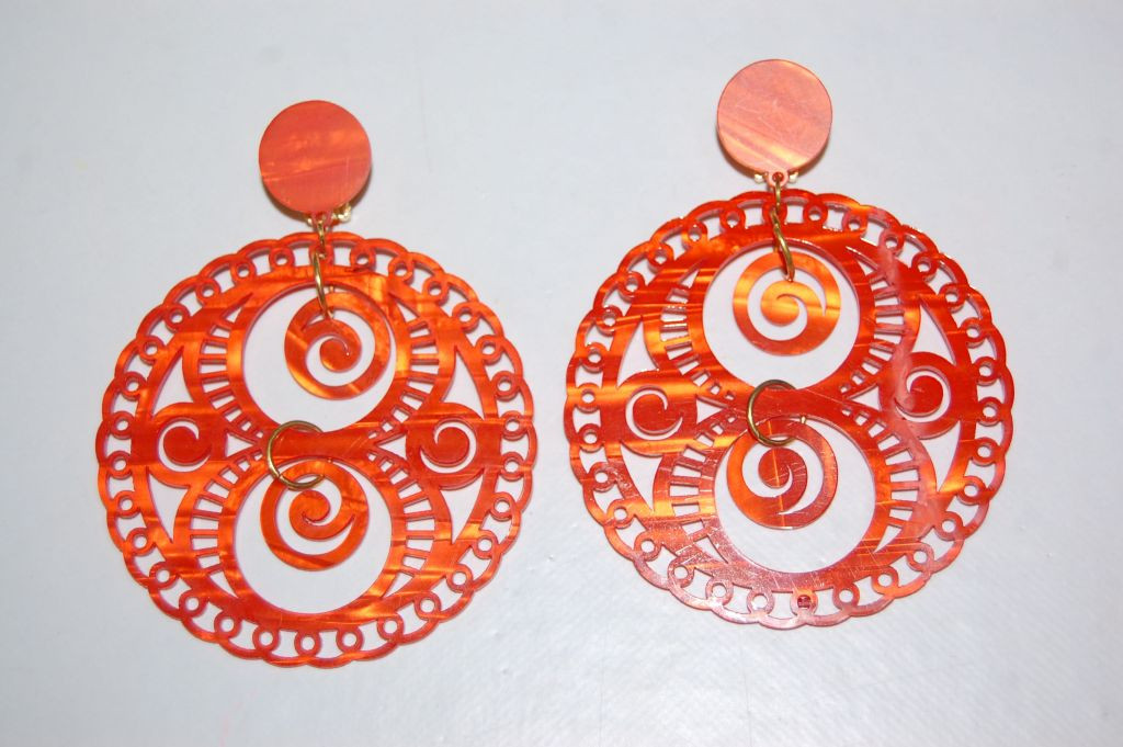 Pendientes Carmen naranja carei