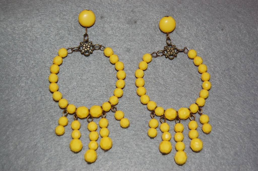 Earrings yellow earrings
