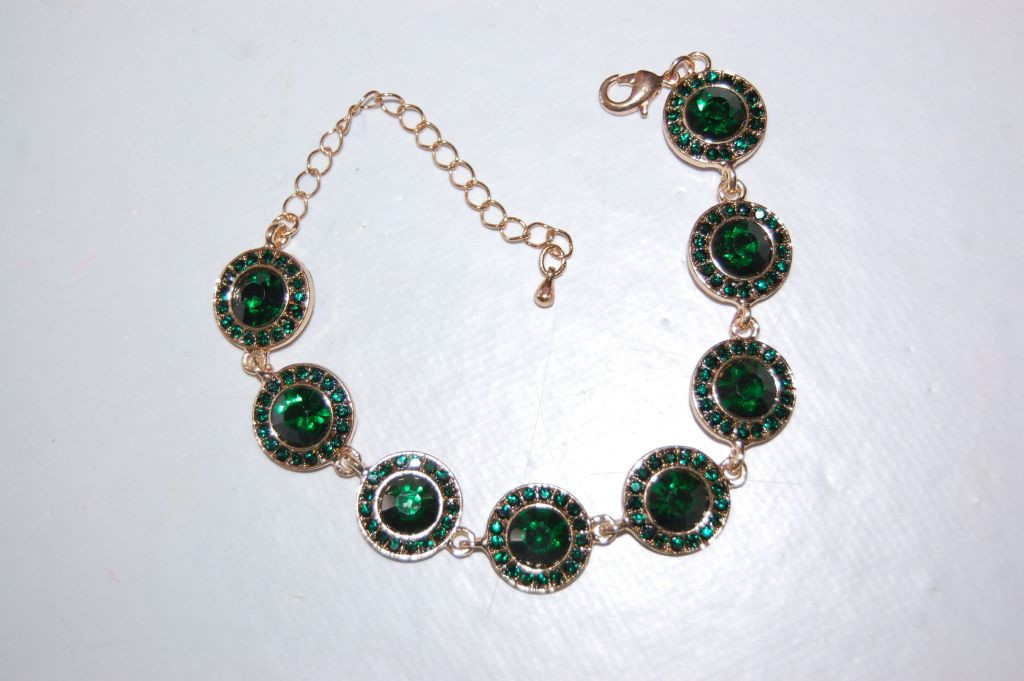 Pulsera Elegante Ana verde botella