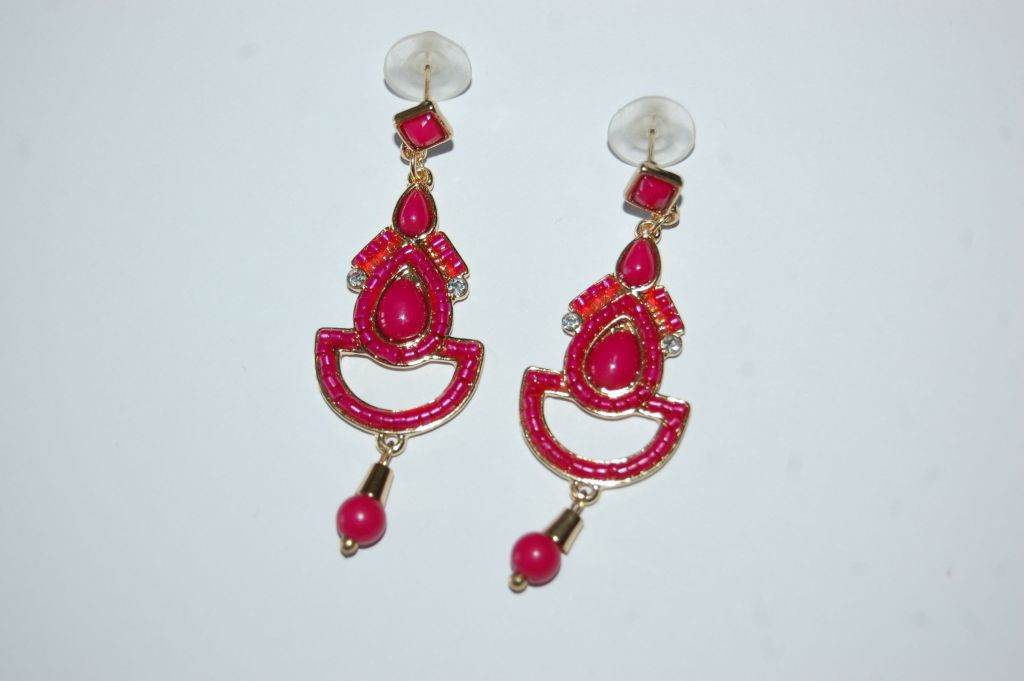 Pendientes flamenca buganvilla 6 cm