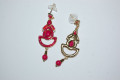 Pendientes flamenca buganvilla 6 cm