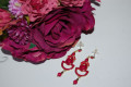 Pendientes flamenca buganvilla 6 cm