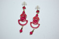 Pendientes flamenca buganvilla 6 cm