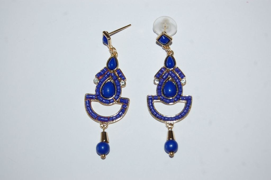 Pendientes flamenca azul 6 cm