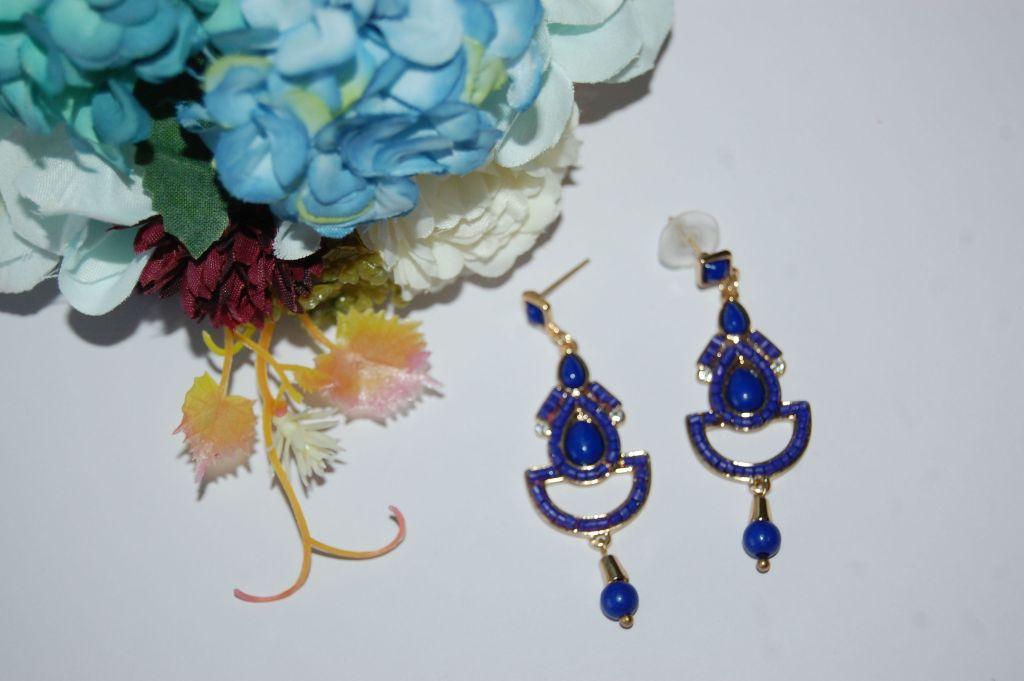 Pendientes flamenca azul 6 cm