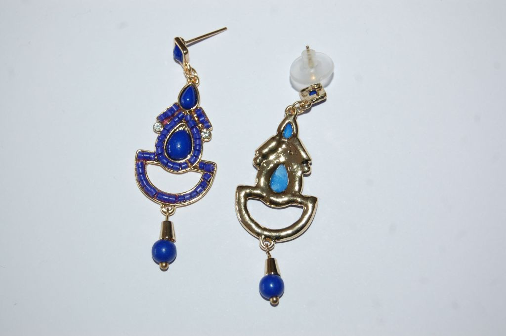 Pendientes flamenca azul 6 cm